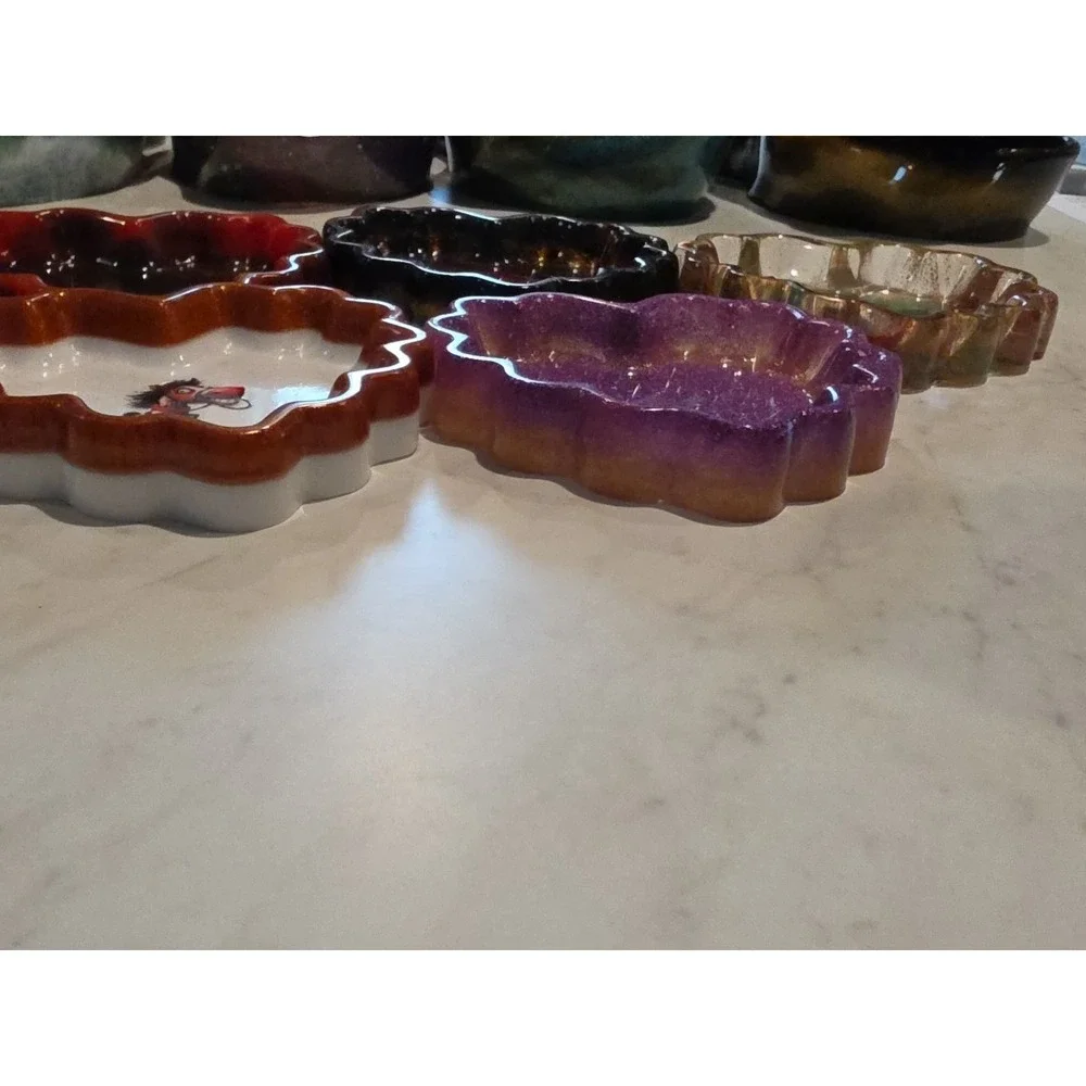 Small Wavy Edge Heart Shaped Trinket Tray. PRICE IS FOR ONE BOWL